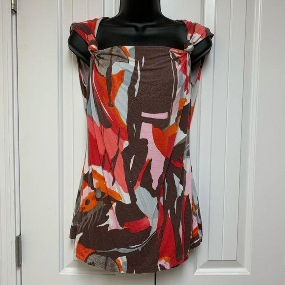 Tribal Abstract Print Cap Sleeveless Top